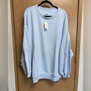 Aerie Men's Soft Blue Crewneck Sweater